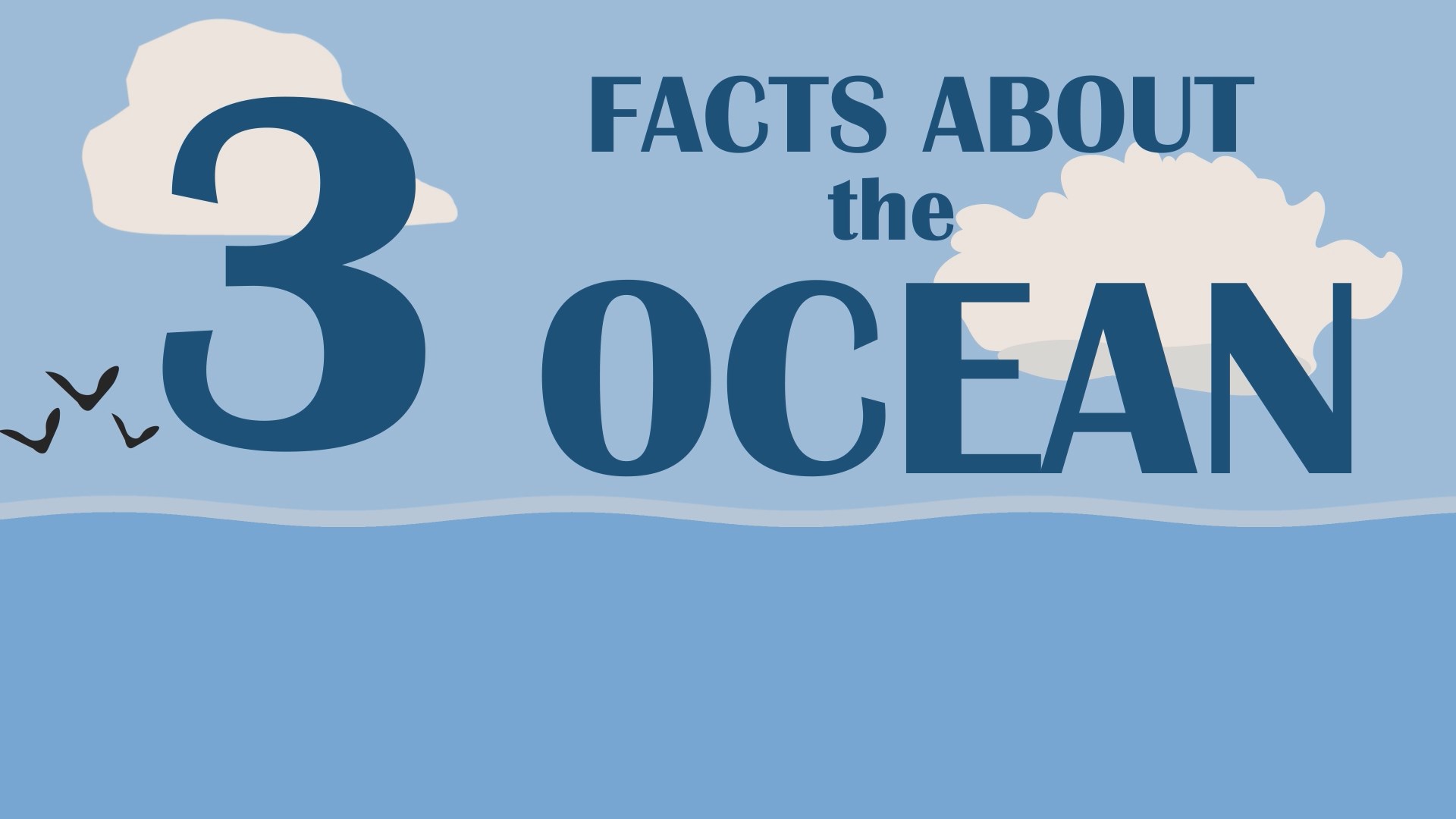 Thumbnail of a motion graphic GIF illustrating three facts about the ocean.
